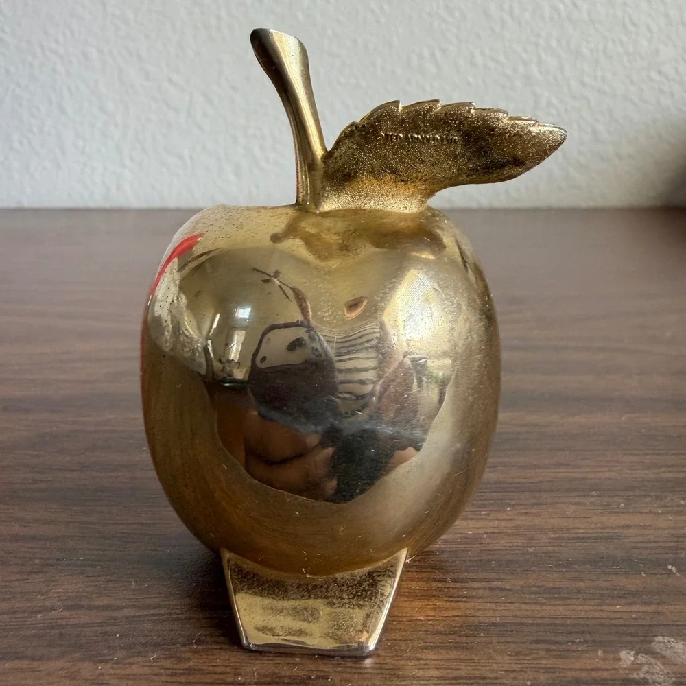 Vintage Ted Arnold Ltd Brass Apple Picture Frame Mid Century Modern Decor Gift